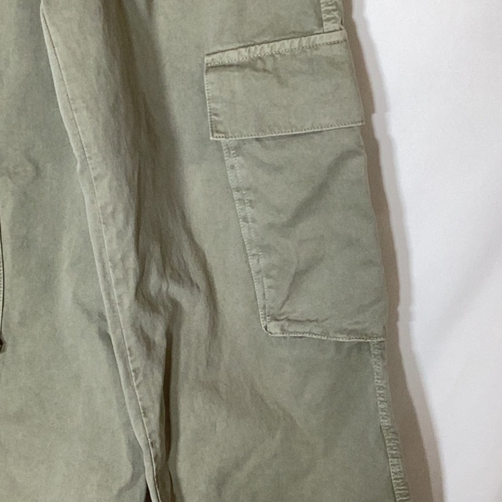 NWT ZARA Ultra Wide Leg Cargo Pant Light Green Size US 4 - Picture 4 of 11